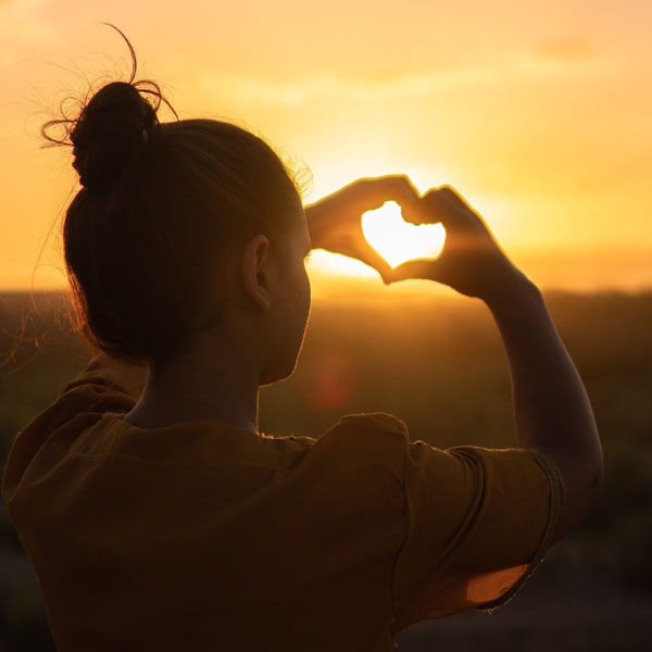 Soul Space - Gratitude for Better Things This Year - Heart in hands